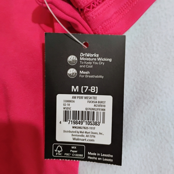 Athletic Works Bright Pink Short Sleeve Tee - Picture 5 of 9